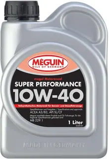 4366, П/с. мот.масло Megol Motorenoel Super Performance 10W-40 CF/SL A3/B3 (1л)