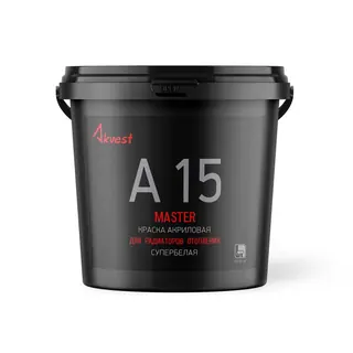 Аквест (Akvest) А-15 МАСТЕР Краска по металлу супербелая акриловая (1,2 кг)