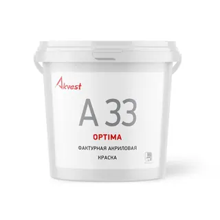Аквест (Akvest) А-33 МАСТЕР Краска фактурная супербелая акриловая (9 кг)