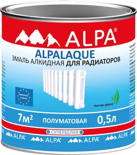 Alpa / Альпалак полуматовая эмаль для радиаторов 0,5 л
