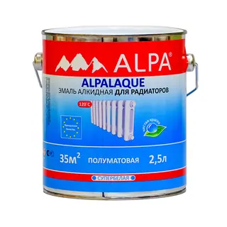Alpa / Альпалак полуматовая эмаль для радиаторов 2,5 л