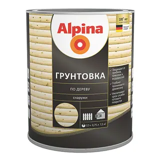 Alpina / Альпина грунтовка по дереву 0,75 л