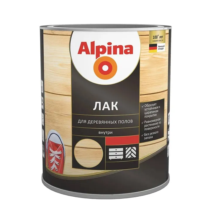 Alpina / Альпина лак для деревянных полов и паркета 0,75 л