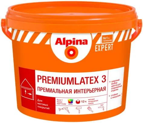 Alpina Expert Premiumlatex 7 / Альпина Эксперт Премиумлатекс 7 краска для стен и потолков 10 л