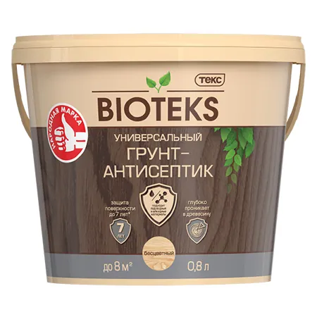 Bioteks / Биотекс универсальный грунт антисептик для древесины 0,8 л