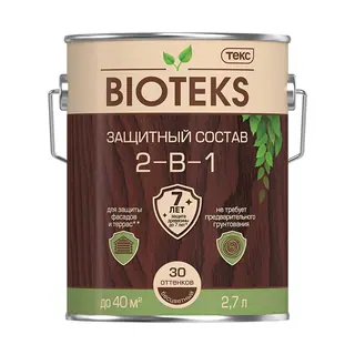 Bioteks / Биотекс защитный состав 2 в 1 Классик Универсал 2,7 л
