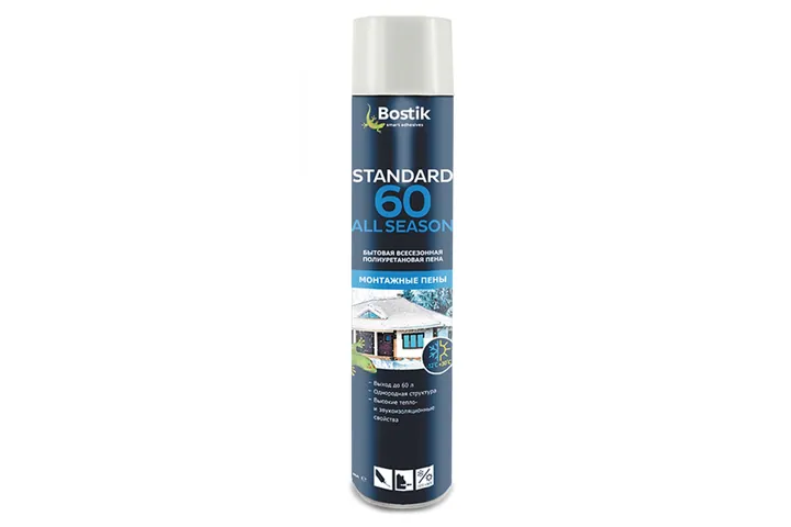 BOSTIK / Бостик STANDART ALL SEASONS 60 пена бытовая полиуретановая 0,75 л