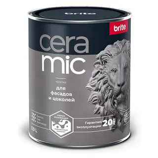Brite Ceramic / Брайт Керамик краска для фасадов и цоколей 0,9 л
