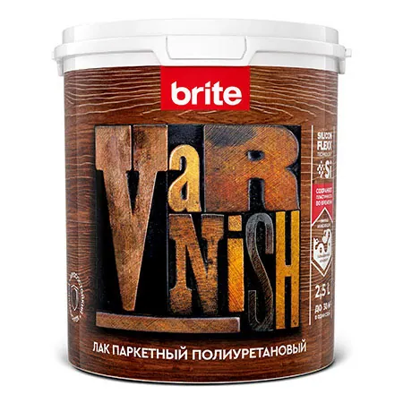 BRITE FLEXX / Брайт Флекс лак паркетный полиуретановый акриловый износостойкий ударопрочный 2,5 л