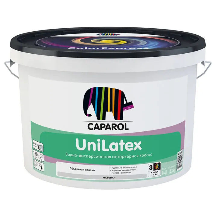 Caparol UniLatex / Капарол Унилатекс краска интерьерная экологичная 9,4 л