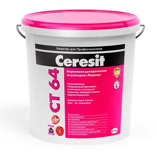 Ceresit CT 64 Acrylic Elastic / Церезит декоративная штукатурка акриловая короед 25 кг