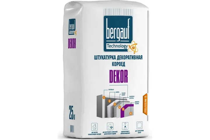 Декоративная штукатурка Bergauf Dekor (короед; 25 кг)