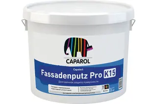 Декоративная штукатурка Caparol Capatect Fassadenputz Pro K15 Base 1, 25 кг, на полимерной основе