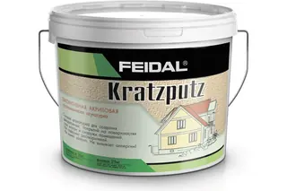 Декоративная штукатурка шуба под терку Kratzputz 25 кг Feidal