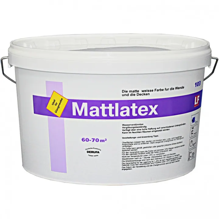 Дисперсионная влагостойкая краска MATTLATEX База А (14 кг)