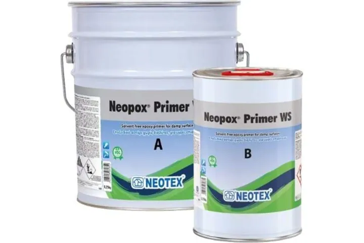 Двухкомпонентная эпоксидная грунтовка NEOTEX для влажных поверхностей NEOPOX PRIMER WS A+В 10кг 12850100