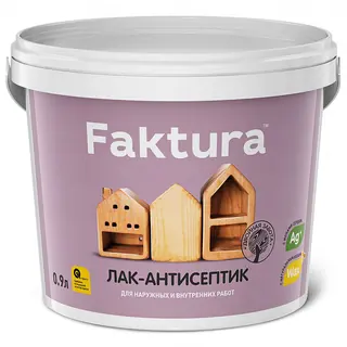 Faktura / Фактура лак антисептик на водной основе с ионами серебра и воском 0,9 л
