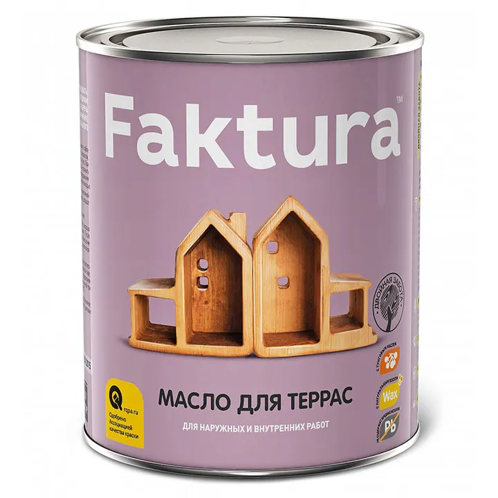 Faktura / Фактура тунговое террасное масло с натуральным воском для наружных и внутренних работ 0,7 л
