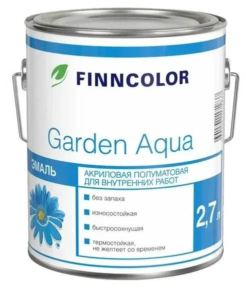 Finncolor Garden Aqua / Финнколор Гарден Аква акриловая эмаль 2,7 л