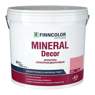 Finncolor Mineral Decor / Финколор Минерал Декор структурная декоративная штукатурка шуба 2,5 мм 25 кг