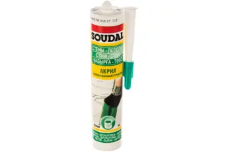 Герметик акриловый белый 280 мл. окрашиваемый "SOUDAL" /105877