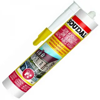 Герметик силиконовый серый 280 мл. универсальный "SOUDAL"/105908