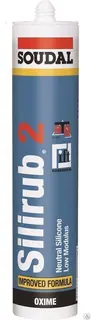 Герметик "Soudal" Silirub 2 силиконовый нейтральный 600мл, 12 шт/уп 104073
