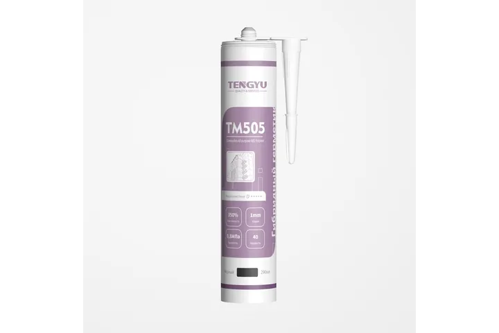 Гибридный клей-герметик для кровли Tengyu tm505, черный (RAL 9005), 290 мл 999013