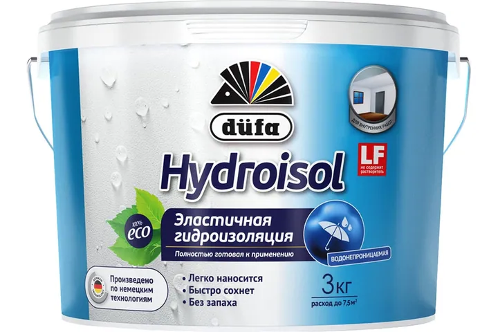 Гидроизоляция Dufa HYDROISOL эластичная, 3 кг Н0000005099