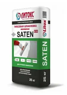 Гипсовая финишная шпаклевка Литокс SATEN, 25 кг