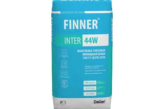 Гипсовая финишная шпатлевка Dauer Finner 44w белая, 20 кг