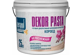 Готовая декоративная акриловая штукатурка Bergauf Dekor Pasta (короед; 2 мм; 25 кг)