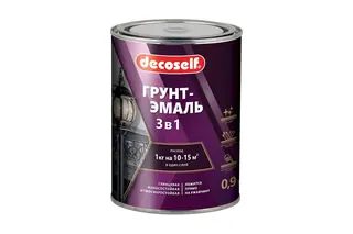 Грунт-эмаль Pufas 3 в 1 шоколадный глянц. Decoself 0,9кг тов-200098