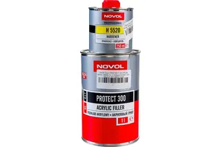 Грунт Novol PROTECT 300 MS 2К акрил. банка 1л, с отвердителем 0.2л черный X6118642