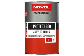 Грунт Novol PROTECT 300 MS 2К акрил. банка 1л, с отвердителем 0.2л, серый X6118905