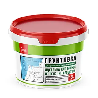 ГРУНТОВКА ДЛЯ ПОРИСТЫХ СИЛЬНО ВПИТЫВАЮЩИХ ОСНОВАНИЙ (15 кг)