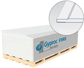 ГСП Gyproc Файер прямая кромка 3000х1200х12,5 мм