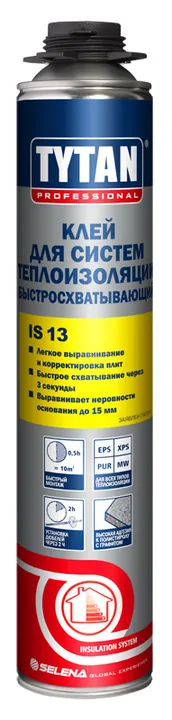 Клей для систем теплоизоляции быстросхватывающий "TYTAN Professional IS 13" 870мл, (12 шт/уп.)