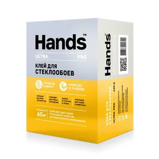 Клей специальный для всех типов стеклообоев Hands Ultra PRO 420г