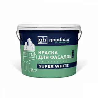 Краска акриловая для фасада супербелая GOODHIM TN (14 кг)