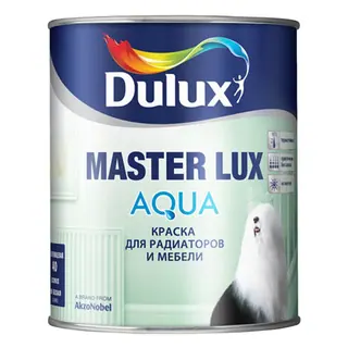 Краска для мебели и радиаторов Dulux Master Lux Aqua 40 | Дюлакс Мастер Люкс Аква 40 полуглянцевая 1 л