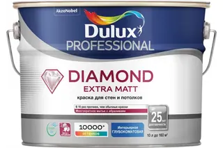 Краска для стен и потолков износостойкая Dulux Diamond Extra Matt | Дюлакс Даймонд Экстра Мат 10 л