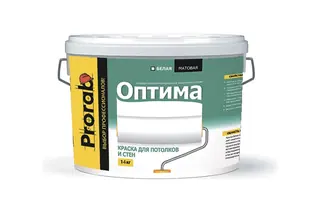Краска для стен и потолков PRORAB ОПТИМА в/д 14 кг / 11 л POSP-140/110