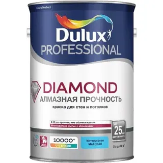 Краска Dulux Diamond Matt матовая износостойкая краска 4.5 л
