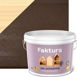 Лак-антисептик FAKTURA палисандр, ведро 2,7 л