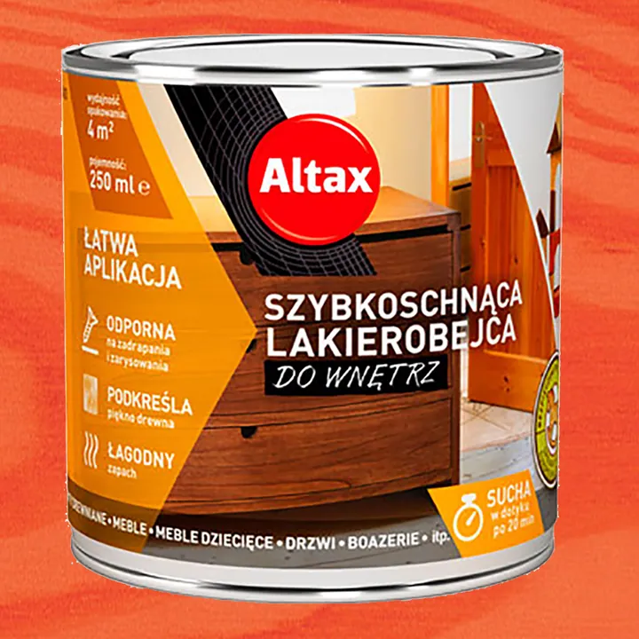 Лак-морилка быстросохнущая ALTAX Махагон 250мл 50830-04-000025