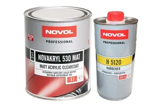 Лак NOVOL NOVAKRYL 530 MAT 2К акриловый, 2+1, банка 1л + отвердитель 0.5 л 38335