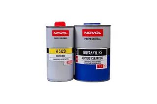 Лак NOVOL NOVAKRYL HS 2К акриловый, прозрачный, 2+1, банка 1 л, отвердитель 0.5 л 38043-35631
