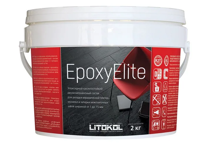 Litokol Epoxyelite / Литокол состав двухкомпонентный кислотостойкий, эпоксидный 2 кг