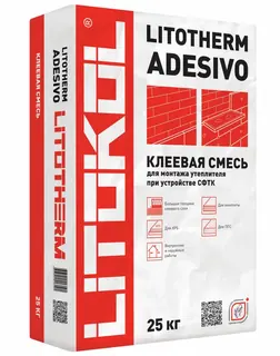 Litokol Litotherm Adesivo / Литокол Литотерм клей для теплоизоляции полистирол, минвата 25 кг
